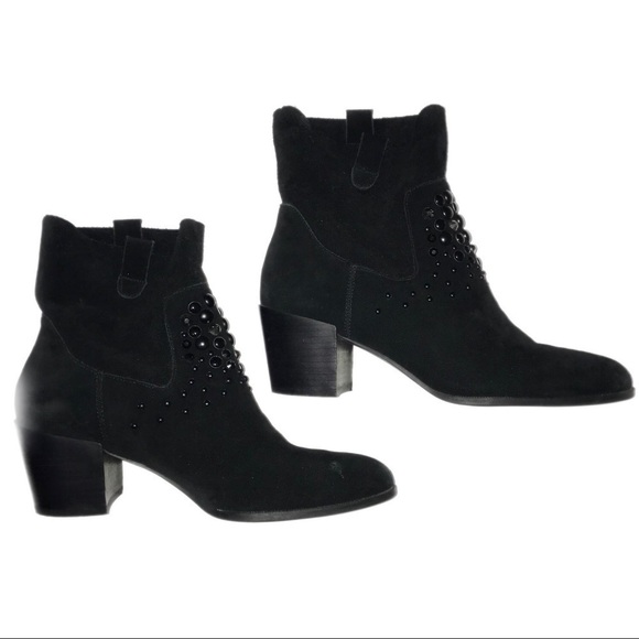 Anne Klein Guinn Embellish Stud Suede Bootie 7.5 - Picture 4 of 10